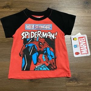 New Marvel Spider-Man Superhero Holographic T-Shirt Baby Infant Boy 12 Month